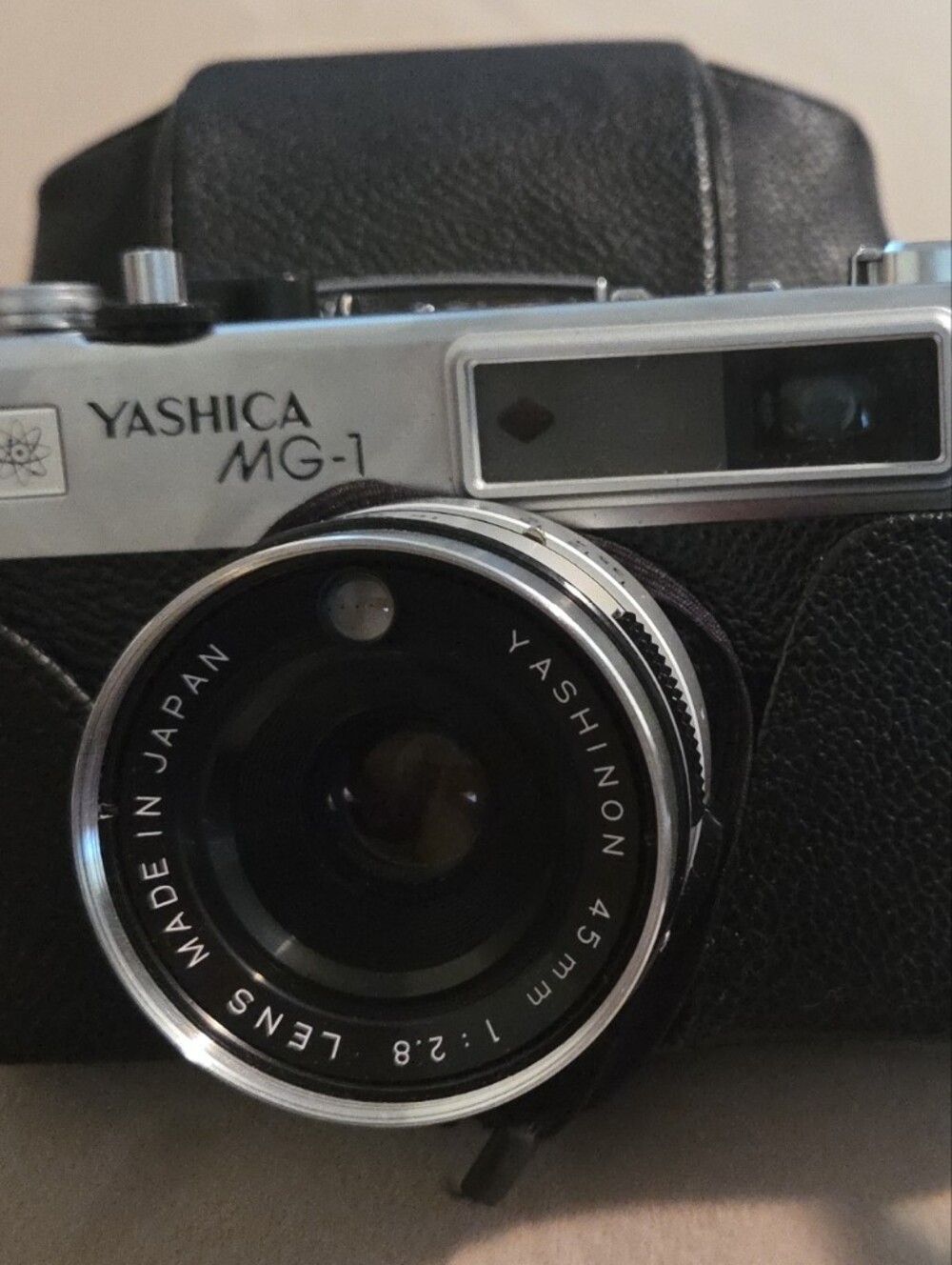 Yashica MG-1 Black and Silver 35mm Rangefinder Camera